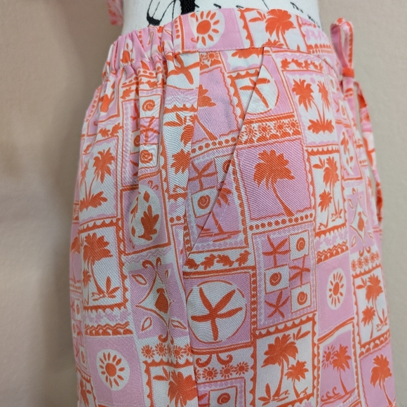 NWT•Sigrid Olsen Sleepwear•2pc Tropical Notch Collar Top & Shorts w/ poc… - Picture 8 of 11